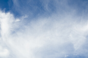 Clouds with blue sky background. abstract white fluffy clear ozone air in morning day. nature...