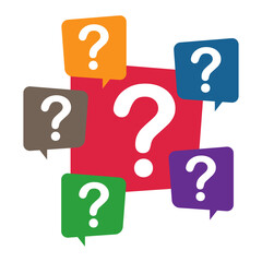 Question mark, frequently asked questions vector icon. Information speech bubble symbol, help message