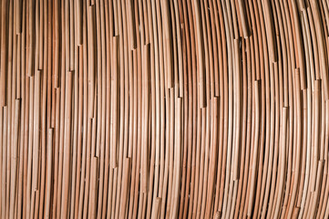 nature background of brown handicraft weave texture rattan surfac