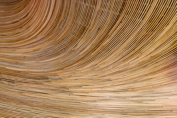 nature background of brown handicraft weave texture rattan surfac - 435180770