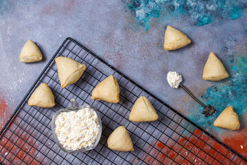 Homemade delicious cottage cheese cookies.