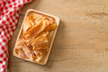 Taro Chips - fried or baked sliced taro