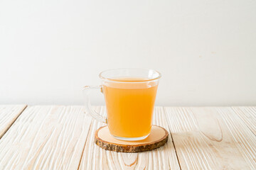 fresh and hot ginger juice glass