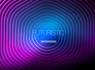Neon color square shape lines abstract background. Shiny magic energy and motion concept, vector abstract wallpaper background
