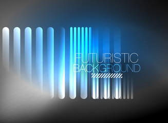 Bright neon color techno abstract background, shiny glowing neon lines in the dark background