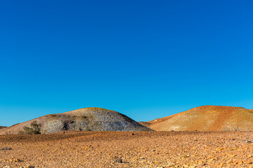 Eroded and coloured hills of the Painted Desert, South Australia.