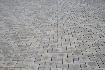 gray paving slabs on the city square