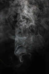 creeping smoke on a dramatic background