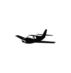 aircraft vector icon black in white. 