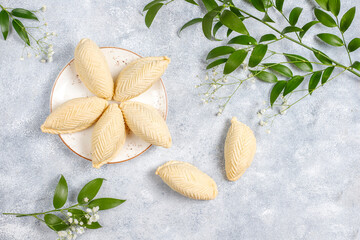 Traditional Azerbaijan holiday Novruz sweets shekerburas.