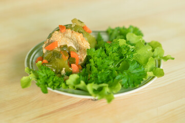 salad with chicken and vegetables