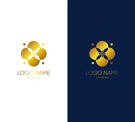 Luxury flower vector, Abstract flower logo design, Luxury flower logo
