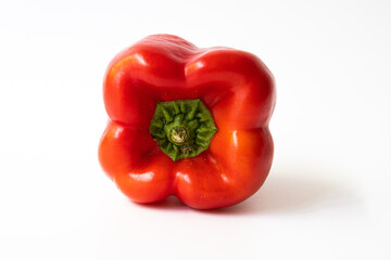 Close up Red Bell Pepper on white background