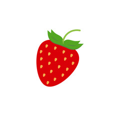 Strawberry fruit,Fresh Strawberry fruits isolated,Cartoon style. On a white background Vector illustration