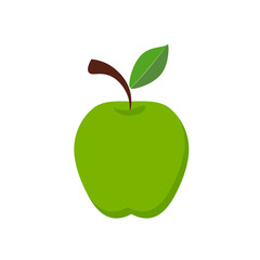 Apple fruit,Fresh Apple fruits isolated,Cartoon style. On a white background Vector illustration