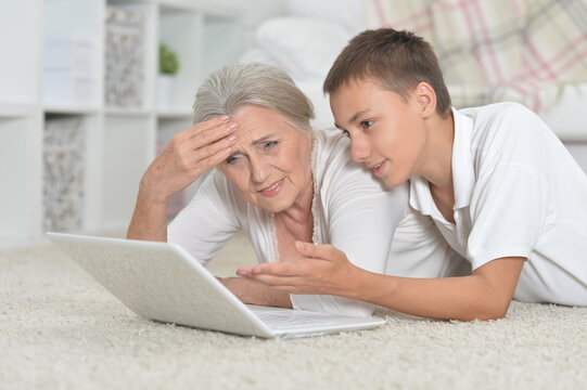 granny with her grandson