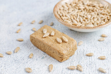 Delicious halva with sunflower seeds and honey.