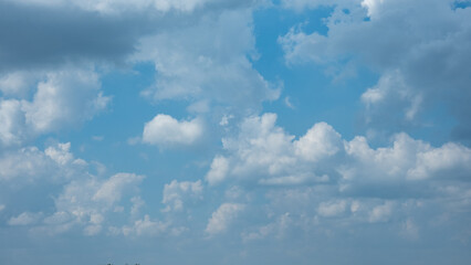 Blue sky background with white clouds