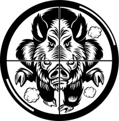 wild boar hunting background