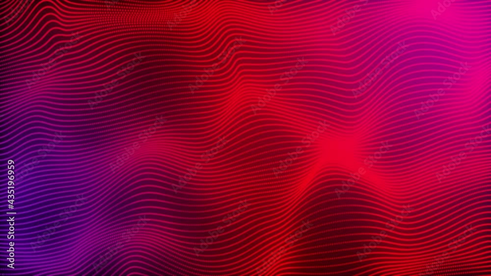 Poster red color digital particle wave flow and light technology cyberspace abstract background