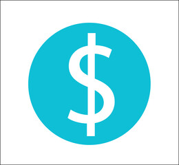 Coin with dollar simple icon