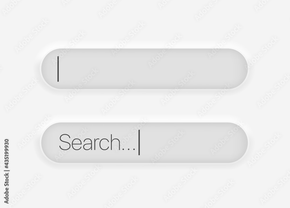 Poster Searching imput bar. Application interface element vector clipart