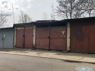 Some Old damage garages in the city.