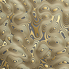 Luxury gold background. Wavy gold landscape consept of gold vector background with gradient lines on dark background.