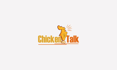 Chicken logo vektor template. fast food logo creative concept. simple element illustration