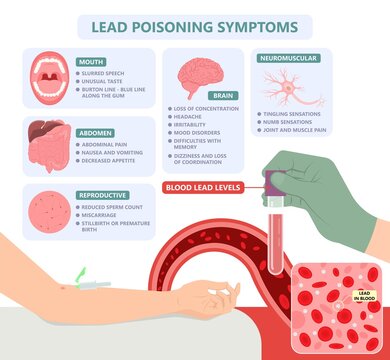 Heavy Metal Lead Iron Toxic Industry Water Air Food Based Paint Brain Cancer Kidney Health Human Environmental Contamination Power Plant Risk Danger Fish Drink Line Test Kids Level Lab Poison Waste