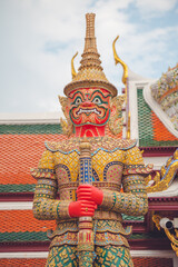 Fototapeta premium Giants in Grand Palace, Bangkok, Thailand