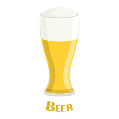Beer glass set. Drink beverage and alcohol theme. Beer mug with foam icon. Bar, pub symbol, logo illustration. Vector illustration
