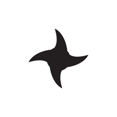 Ninja dart logo design template