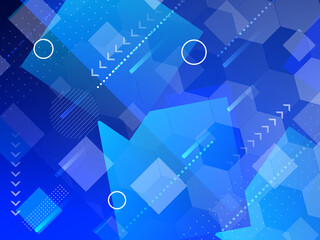 Abstract geometric blue modern shape pattern background