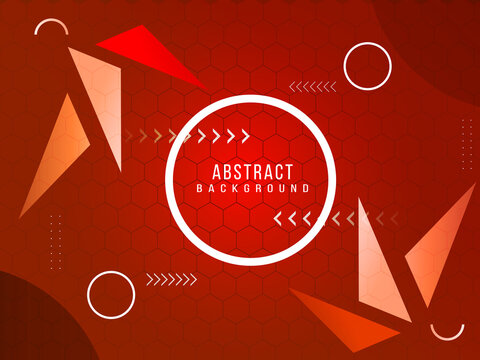 Abstract Red Geometric Color Modern Pattern Background