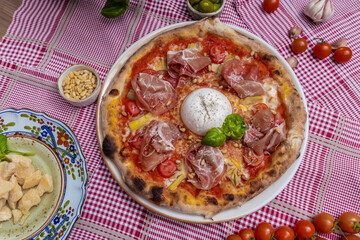 pizza with burrata