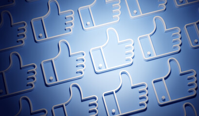 Network of ok like social media hand icon symbol