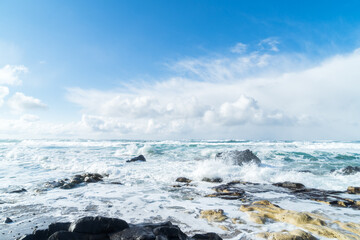 能登半島で撮影した荒れながらも美しい日本海