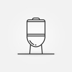 Fototapeta na wymiar Toilet Bowl vector thin line concept icon or symbol