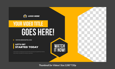 Fully customizable video thumbnail design for videos  colorful gradient thumbnail template	
