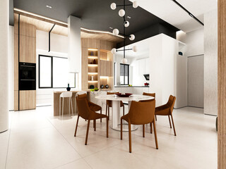 3d render of living room
