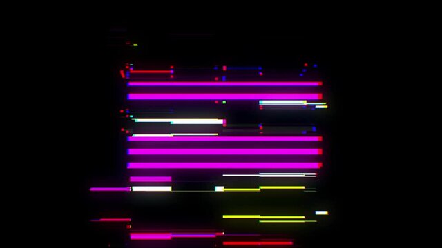 Stacked Bars Glitched shape design motion graphic.