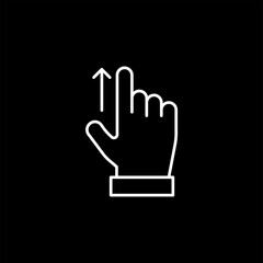 Hand touch icon isolated on white background. Gesture symbol modern, simple, vector, icon for website design, mobile app, ui. Vector Illustration