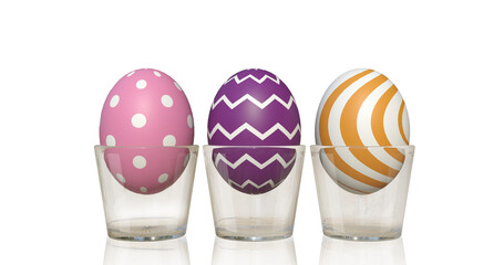 3D illustration easter egg isolated white background