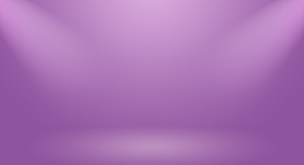 Empty pastel purple room with gradient purple abstract background for display your product