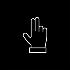 Hand touch icon isolated on white background. Gesture symbol modern, simple, vector, icon for website design, mobile app, ui. Vector Illustration