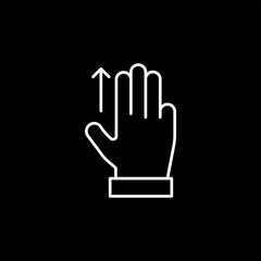 Hand touch icon isolated on white background. Gesture symbol modern, simple, vector, icon for website design, mobile app, ui. Vector Illustration