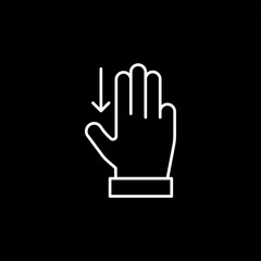 Hand touch icon isolated on white background. Gesture symbol modern, simple, vector, icon for website design, mobile app, ui. Vector Illustration