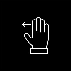 Hand touch icon isolated on white background. Gesture symbol modern, simple, vector, icon for website design, mobile app, ui. Vector Illustration
