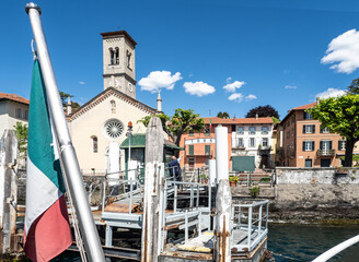 Torno, amazing colorful village overlooking Como lake.Northern Italy